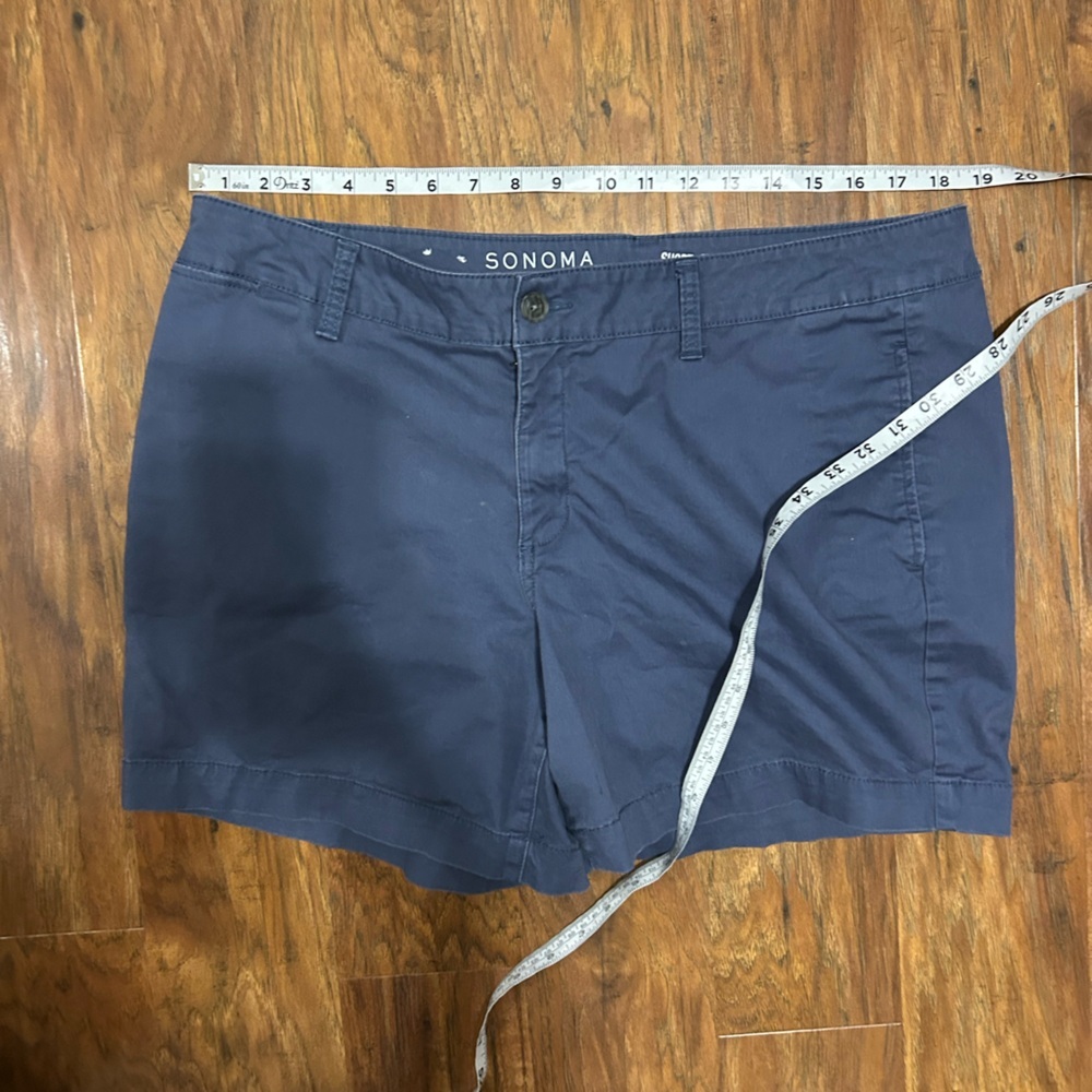 Women's Navy Blue Shorts With Pockets Size 16 Sonoma Lifestyle - Picture 6 of 9